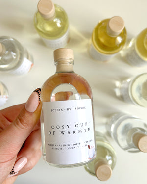 Open image in slideshow, Autumnal 100ml Reed Diffusers | 5 Natural Reeds with Bunny Tails
